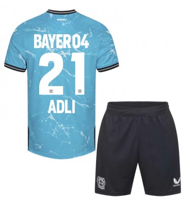 Bayer Leverkusen Amine Adli #21 Tercera Equipación Niños 2023-24 Manga Corta (+ Pantalones cortos)